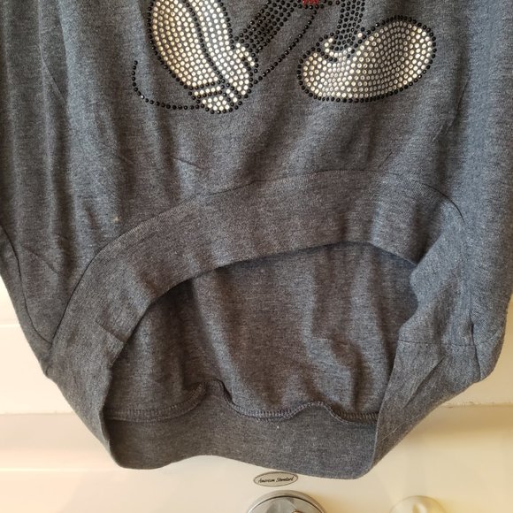 Size Small Women's Sparkly Mickey Mouse Hi-Lo Tee Shirt - Picture 6 of 8